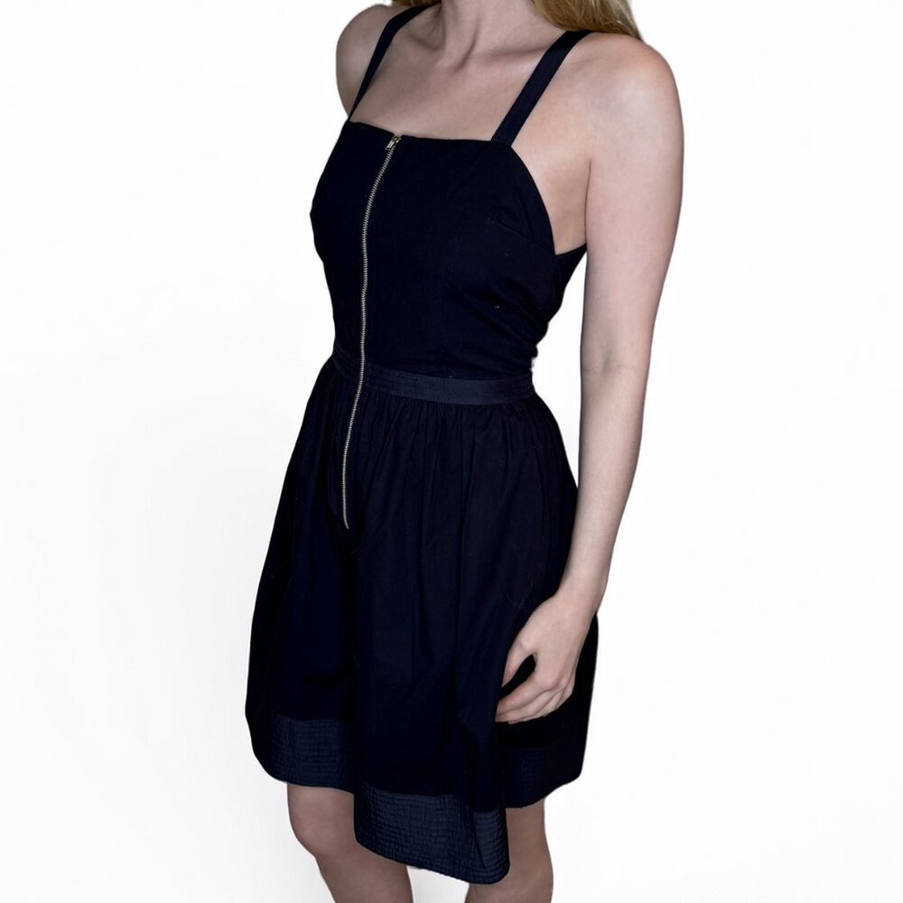 NEW - 212 Collection - Blue Sleeveless Mini Dress with Zipper Details - size 6